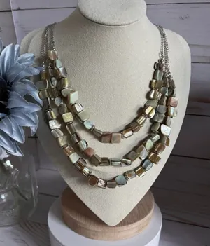 Bohemian Style Beaded 3-Layered Necklaces NWT thumbnail 1