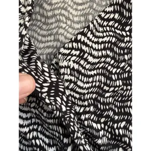 Apt. 9 Faux Wrap Dress Black White‎ Abstract Geometric V-Neck XL Officewear thumbnail 4