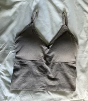 Bra cami cropped tank top Brown thumbnail 1