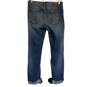 Judy Blue Distressed Skinny Jeans Blue Mid Rise Raw Hem Cuffed‎ Denim 30x28 thumbnail 8