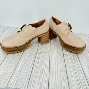 Oasis Society Sarah platform buckle block chunky heel shoes Maryjanes tan size 9 thumbnail 7