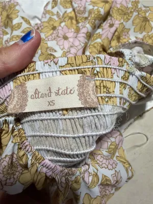 Altar’d state Floral Ruffle Strap Tank Top NWT MSRP$55 XS thumbnail 7