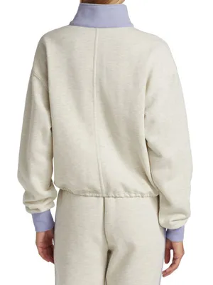 Alys colorblock cotton-blend half-zip sweatshirt sweater size S small thumbnail 18