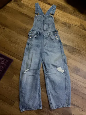 Free people We The Free Good Luck Barrel Overalls thumbnail 3