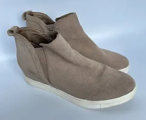 Blondo Tan Suede Leather Pull On Wedge Shoe Bootie‎ Women's Size 7.5 Casual thumbnail 1