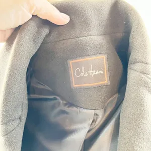 Cole Haan Long Sleeve Notch Lapel Button-Front Overcoat Dark Brown Small thumbnail 2