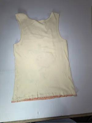 Vintage 90’s Y2K Embroidered Floral Cream Tank Top thumbnail 6