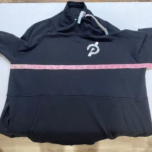Peloton Black Funnel Neck Sweatshirt Pullover Logo Hoodie Size L thumbnail 8