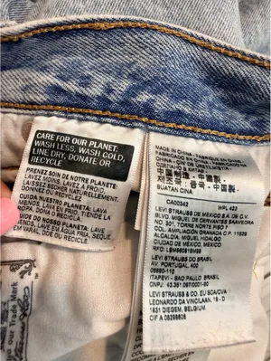 Levi’s Women’s 501 Premium Big E Crop Jeans W25 L26 Montgomery Light Wash thumbnail 10