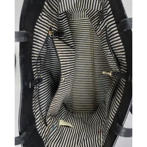 Kate Spade Womens Shoulder Bag Black Monster Eyes Hallie 100% Cow Leather Tote thumbnail 7