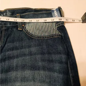 Old Navy Jean Skirt With Striped Front‎ Pockets Womens Size 12 Blue Denim NEW thumbnail 6