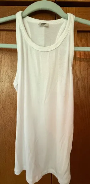 Sunday Best White Ribbed Tank Top thumbnail 1