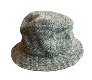 Britches Heather Gray Green Wool Bucket Hat Herringbone Tweed Rain Large Women's thumbnail 1