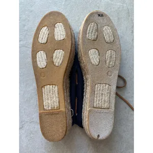 Tory Burch Blanton Espadrille Womens 9 Blue Tan Jute Resort Travel Vacation Boat thumbnail 4