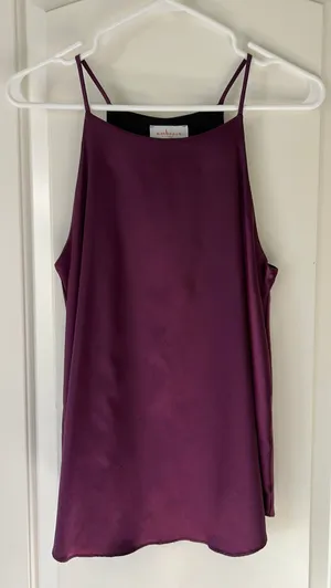 Embrace purple Satin top thumbnail 1