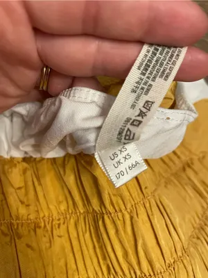 Free People Golden Yellow Ruched Waist Athletic Shorts The Way Home Shorts XS thumbnail 6