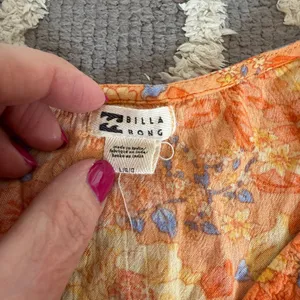 Billabong Mini Babydoll Dress Women’s Size Large Coquette Whimsical Floral X7 thumbnail 5