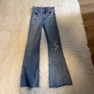 American Eagle Flare‎ Jeans Women 0 Blue Distressed High Rise Next Level Stretch thumbnail 15