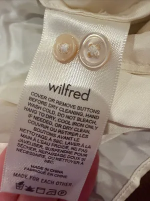 Wilfred Cream Tie-Front Button Down Shirt Size Medium NWT - C54-112 thumbnail 5
