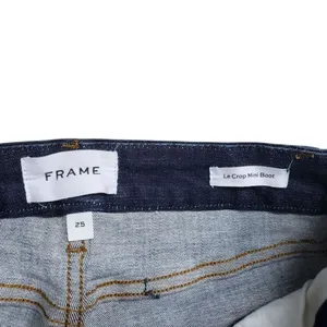Frame Le Crop Mini Boot Jeans Womens 25 Blue Denim Fray Raw Hem Stretch thumbnail 3