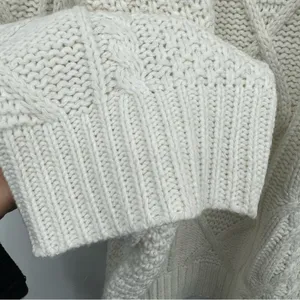 Simply Couture Fisherman Cable Knit Plus Size Sweater Cream Size 2X thumbnail 5