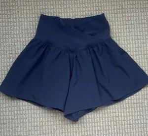 OFFLINE by Aerie Flowy Crossover Shorts Navy thumbnail 1