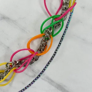 Rainbow Multi Strand Chain Pants Chain Wallet Chain 19" Chunky ✨ thumbnail 5
