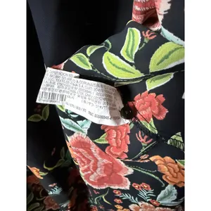 Zara Black Floral Print Boho Crossover Midi Dress Wrap Style Size XS thumbnail 7