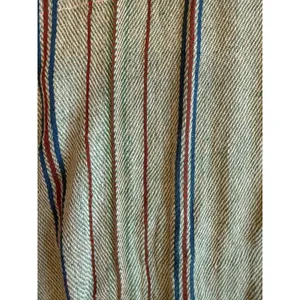 Jen's Pirate Booty Poncho Womens One Size Green Stripe Fringe Boho Serape Ruana thumbnail 3