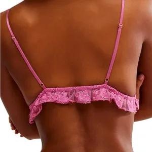 Free People Floral Lace Pink Bralette thumbnail 2