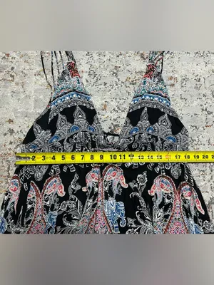 Free People Printed Mini Slip Dress Medium thumbnail 6
