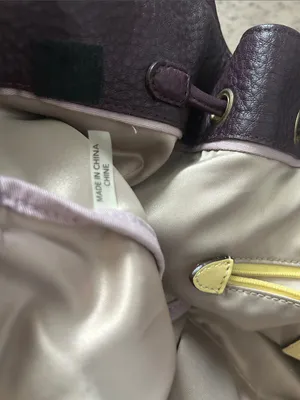 COACH Soft Legacy XI Eggplant Purple Pebbled Leather Drawstring Tote Bag Purse 🌺 thumbnail 10