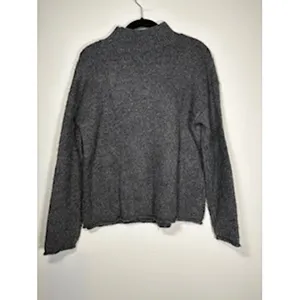 Lou & Grey Party Animal Mock Neck Sweater Gray XS Graphic Knit Pullover Fun‎ thumbnail 4