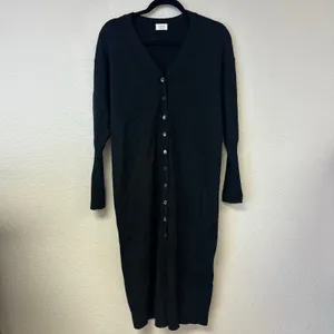 Aritzia Wilfred Utopia Merino Wool Sweater Midi Dress Black Size Small thumbnail 11