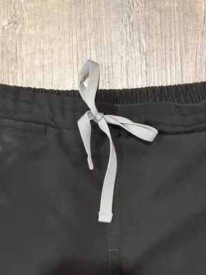 Figs Black Elastic-Waist Cargo Jogger Scrub Pants thumbnail 7