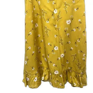 NWT Old Navy‎ Smock Cami Sundress Mini Ruffle Hem Yellow Floral Summer Size XS thumbnail 4