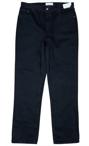 Abercrombie & Fitch NWT 90s Straight Ultra High Rise Jeans Black Sz 32 / 14 LONG thumbnail 1