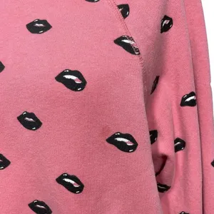 Wildfox Lip‎ Service Sweatshirt Pigment Red Pink Black Size XS thumbnail 4