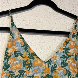 Lush Tropical Floral Spaghetti Strap Dress size small thumbnail 9