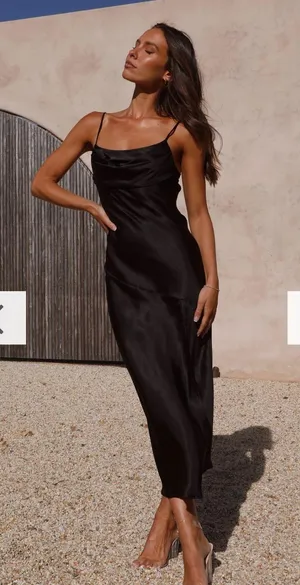 Black Maxi Dress Size XS thumbnail 1