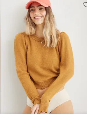 Aerie Cozyup Shrunken Crew Sweater thumbnail 1