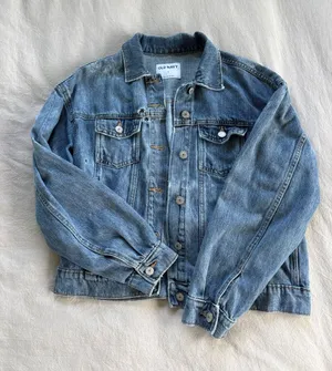 Old Navy Distressed Denim Jacket thumbnail 1