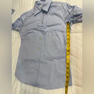 Banana Republic button up shirt. Baby blue. Size S thumbnail 8