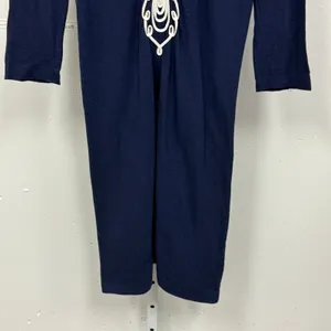 Lilly‎ Pulitzer Tidewater Embroidered Tunic Dress Sm Navy 3/4 Sleeve Mini Jersey thumbnail 4