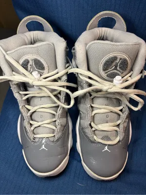 Jordan 6 Rings GS Cool Grey White Patent Leather Sneakers 323419-015 Youth 5.5Y thumbnail 10