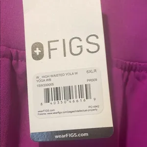 Womens New Figs High Waisted Yola W Yoga Scrub Pants Purple Jolt Plus Size 6XLR thumbnail 2