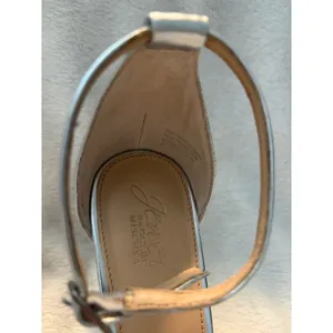 Jewel Badgley Mischka Heeled Sandals Stiletto‎ Silver Braided Strap 8.5 thumbnail 6