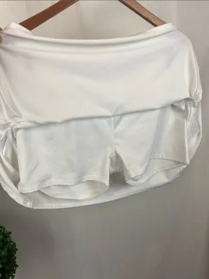 Asics White Skort Mini Athletic Sport Tennis Skirt L thumbnail 4