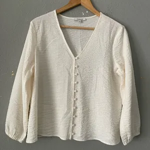 Madewell Cream‎ V-Neck Blouse thumbnail 5