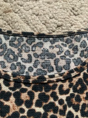 American Eagle Cheetah Print Cropped Tee thumbnail 3